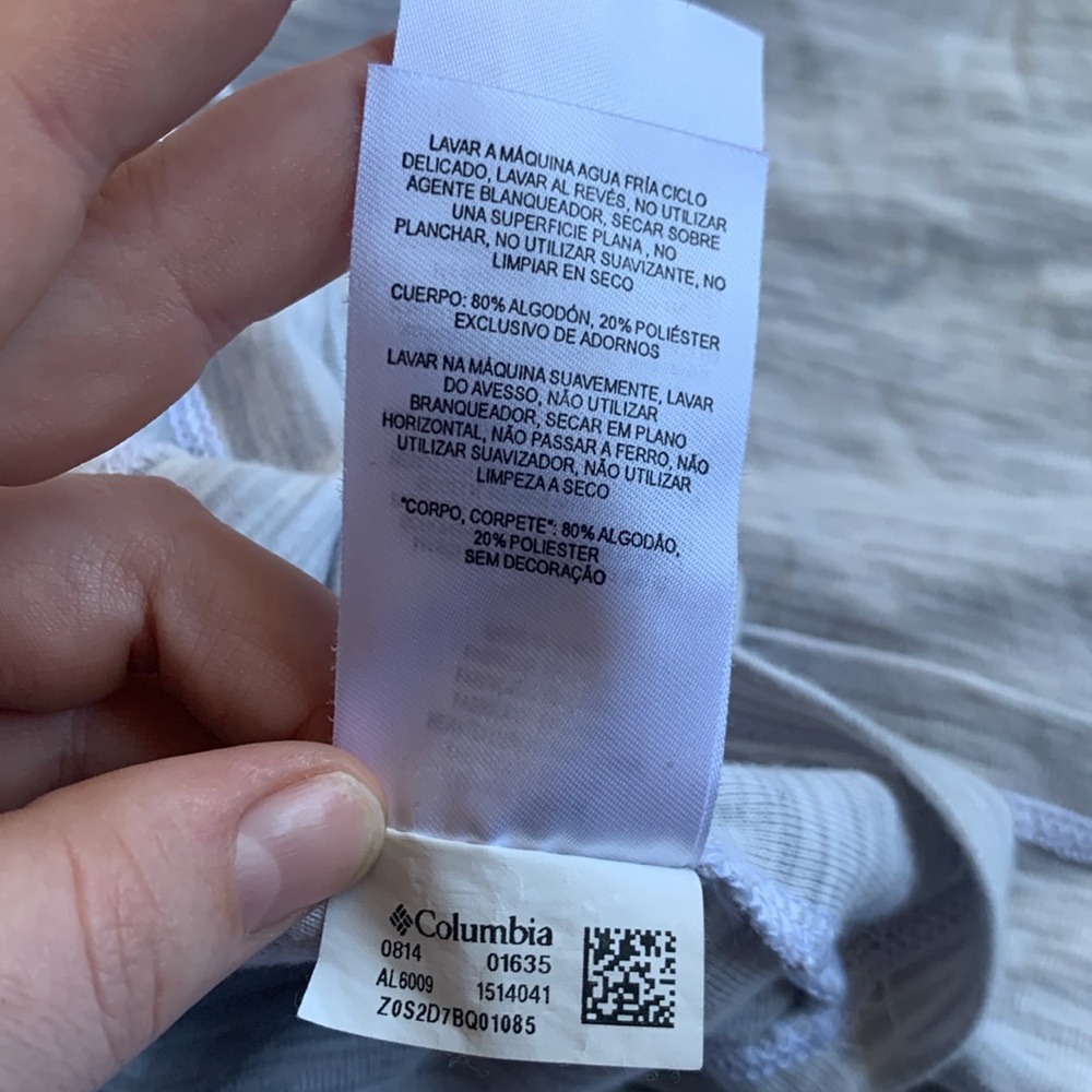 ☁️Columbia Women’s Quarter Zip Gray White Heather Long Sleeve Top - Size Large - Picture 13 of 13